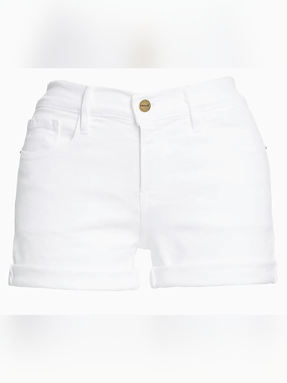 FRAME Le Cut Off Mid-Rise Denim Shorts - Picture 1 of 5